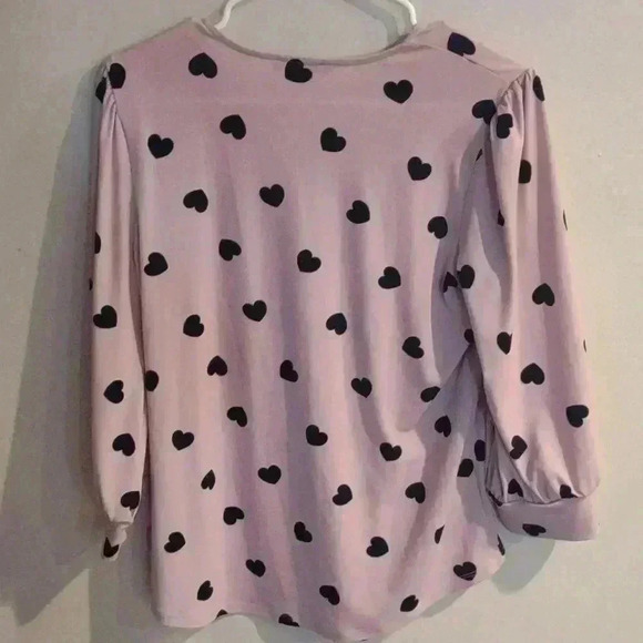 Adrianna‎ Papell blouse heart pattern size small - Picture 4 of 4